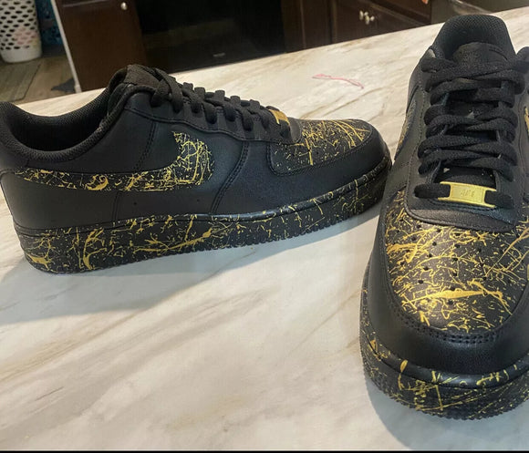 black and gold shoes