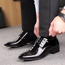 black patent leather shoes