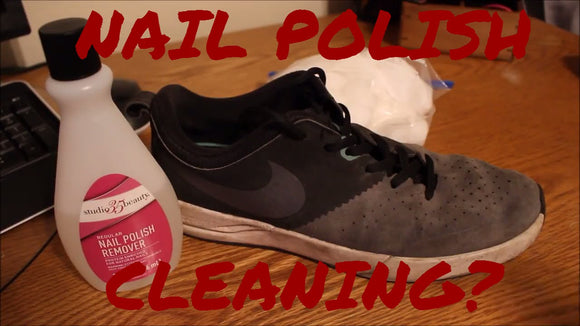 how to remove nail polish from suede shoes