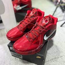 all red basketball shoes