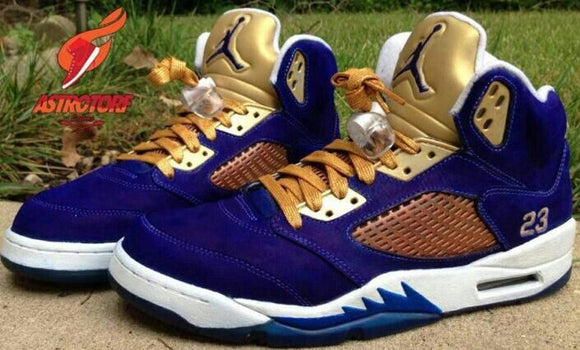 blue and gold shoes
