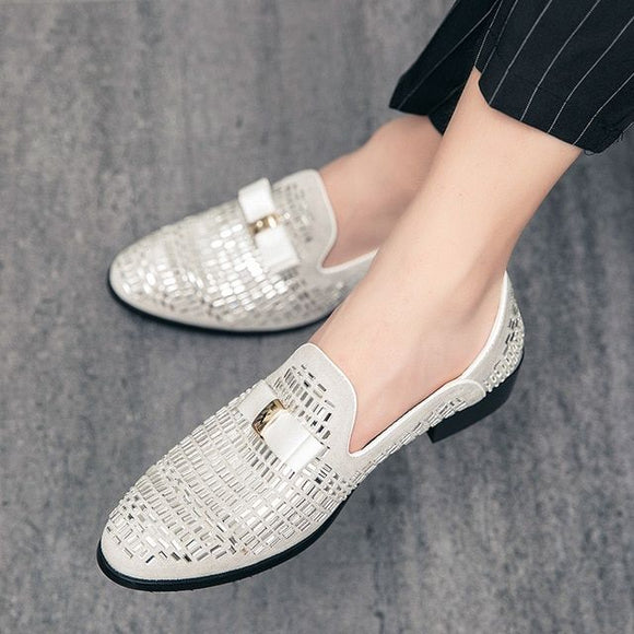 mens silver shoes