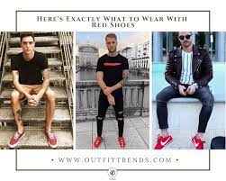 how to style red shoes men