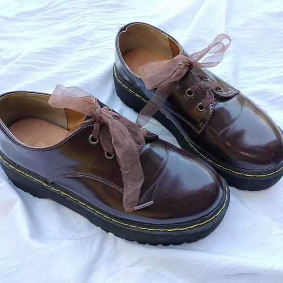 brown platform shoes