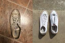 how to make white shoes look old