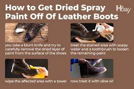 how to remove dry spray paint from shoes