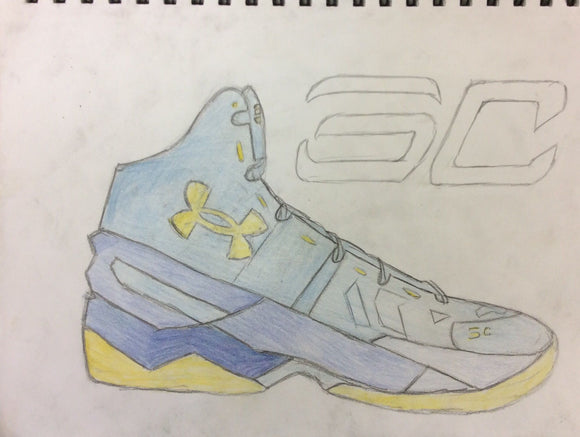 how to draw stephen curry shoes