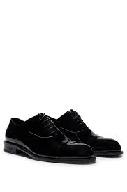 black patent leather shoes