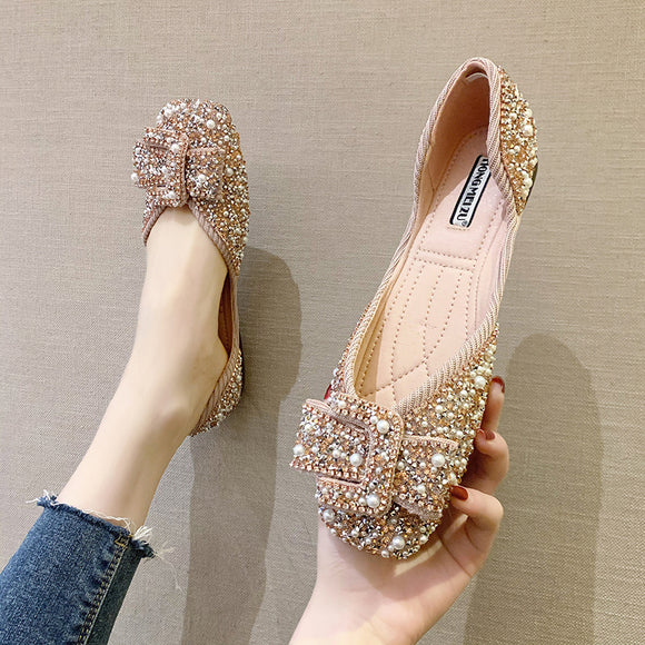 rhinestone shoes flats