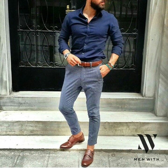Grey Pants Brown Shoes: What Color Shirt to Wear for a Stylish Look