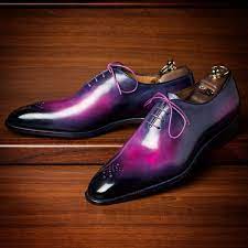 men purple shoes