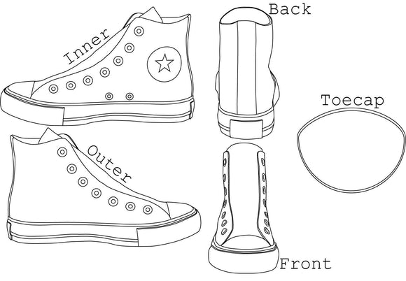 How to draw shoes from the back
