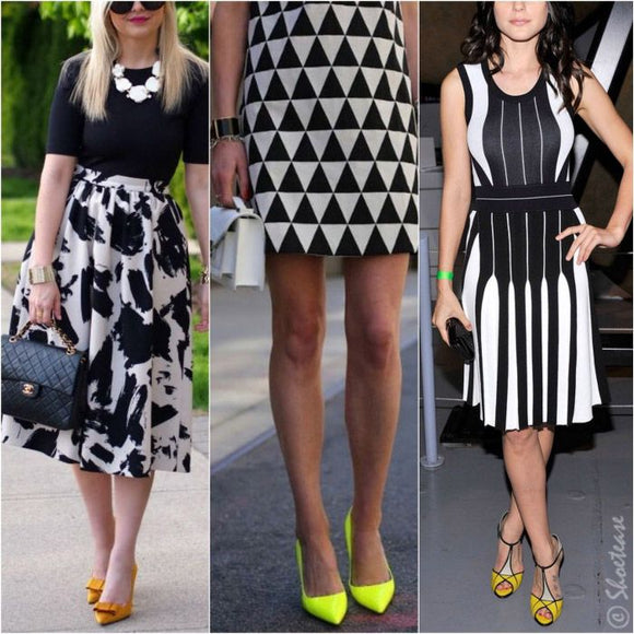 What shoes to wear with a black and white dress