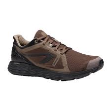 brown running shoes