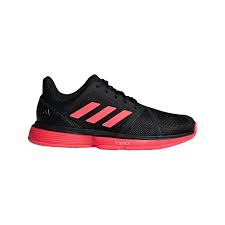 black and red tennis shoes