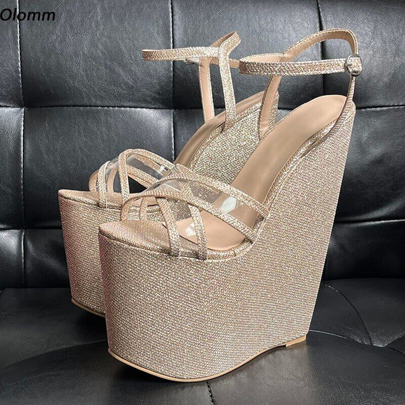 gold wedges shoes