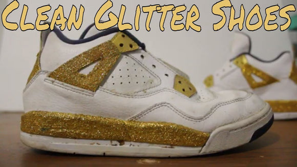 How to clean glitter shoes