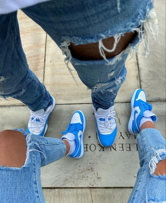 couple matching shoes