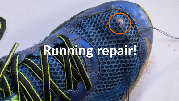 how to fix toe holes in running shoes