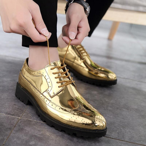 mens gold shoes