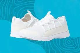 white walking shoes