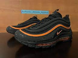 black and orange shoes