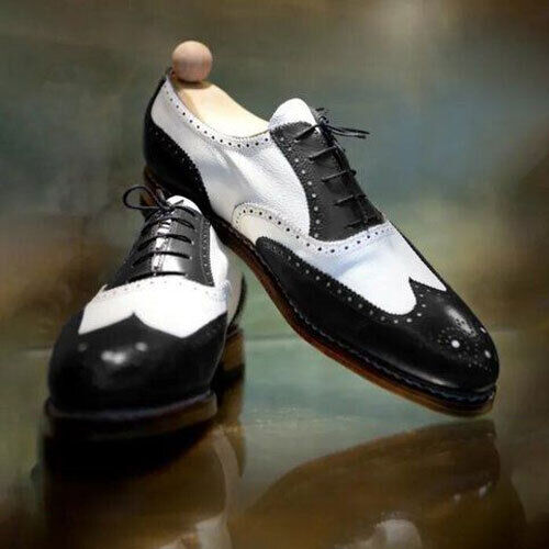 black and white oxford shoes