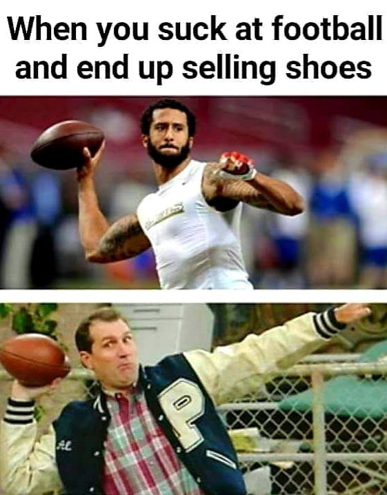 when you suck at football and end up selling shoes