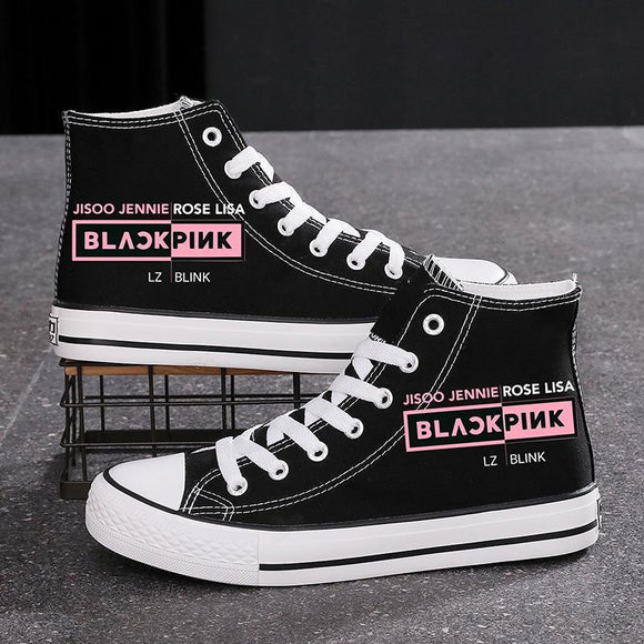 black pink shoes