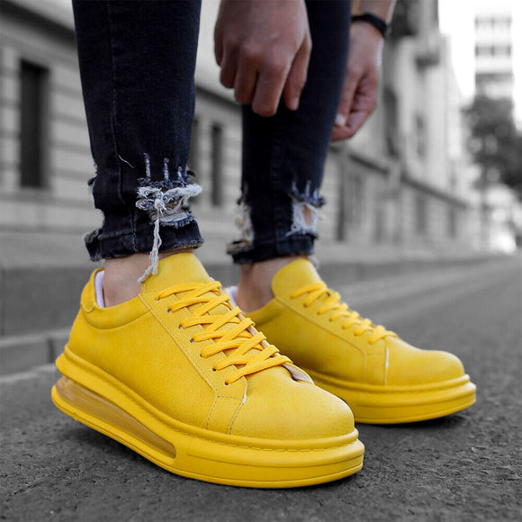 men yellow shoes