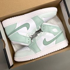 mint green shoes