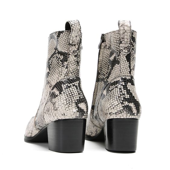 snake skin mens boots