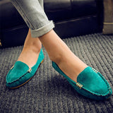 Women Casual Flat Shoes Spring Autumn Flat Loafer Women Shoes Slips Soft Round Toe Denim Flats Jeans Shoes Plus Size