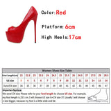 2023 New Red High Heels Women Platform Sandals Fashion Peep Toe Ladies Nightclub Stripper Pumps Sexy Wedding Shoes Bridal Size42