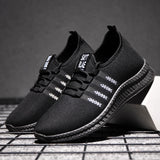 KEEROP Men's Sneakers Fashion Lace-up Men's Sports Shoes Breathable Mesh Casual Sneakers For Male Summer Outdoor Running Shoes