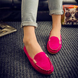 Women Casual Flat Shoes Spring Autumn Flat Loafer Women Shoes Slips Soft Round Toe Denim Flats Jeans Shoes Plus Size