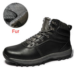 DEKABR Non-slip Winter Plush Warm Men Boots Waterproof Leather Men Snow Boots Working Men Ankle Boots High Top Men Shoes 39~48