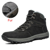 DEKABR Non-slip Winter Plush Warm Men Boots Waterproof Leather Men Snow Boots Working Men Ankle Boots High Top Men Shoes 39~48