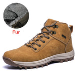 DEKABR Non-slip Winter Plush Warm Men Boots Waterproof Leather Men Snow Boots Working Men Ankle Boots High Top Men Shoes 39~48