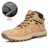 DEKABR Non-slip Winter Plush Warm Men Boots Waterproof Leather Men Snow Boots Working Men Ankle Boots High Top Men Shoes 39~48