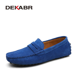 DEKABR Brand Spring Summer Hot Sell Moccasins Men Loafers High Quality Genuine Leather Shoes Men Flats Lightweight Driving Shoes