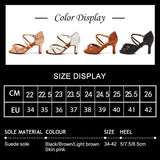 SWDZM Tango Latin Dance Shoes Women Party Pole Dance Shoes Ladies Ballroom Modern Shoes Women High Heel Salsa Dance Sandals