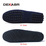 DEKABR Brand Spring Summer Hot Sell Moccasins Men Loafers High Quality Genuine Leather Shoes Men Flats Lightweight Driving Shoes