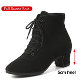 DKZSYIM New Women Ballroom Latin Dance Shoes Jazz Modern Dance Shoes Lace Up Dancing Boots Red Black Sports Dancing Sneakers