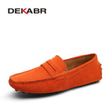 DEKABR Brand Spring Summer Hot Sell Moccasins Men Loafers High Quality Genuine Leather Shoes Men Flats Lightweight Driving Shoes