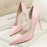 BIGTREE Shoes Patent Leather Heels 2023 Fashion Woman Pumps Stiletto Women Shoes Sexy Party Shoes Women High Heels 12 Colour