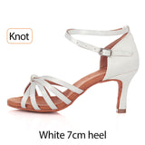 White Salsa Dance Shoes Women Latin Tango Dancing Shoe High Heels Girls Ladies Ballroom Shoes Zapatos Baile Latino Mujer