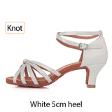 White Salsa Dance Shoes Women Latin Tango Dancing Shoe High Heels Girls Ladies Ballroom Shoes Zapatos Baile Latino Mujer