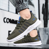 KEEROP Men's Sneakers Fashion Lace-up Men's Sports Shoes Breathable Mesh Casual Sneakers For Male Summer Outdoor Running Shoes