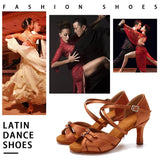 SWDZM Tango Latin Dance Shoes Women Party Pole Dance Shoes Ladies Ballroom Modern Shoes Women High Heel Salsa Dance Sandals